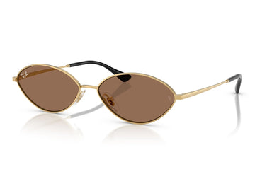 SOLID BROWN LENSES WITH GOLD FRAME