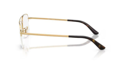 Ray-Ban RX6546I Aviator Eyeglasses in Clear / Gold, angle view