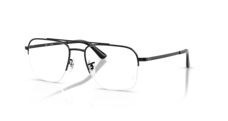 Ray-Ban RX6546I Aviator Eyeglasses in Clear / Black, front view