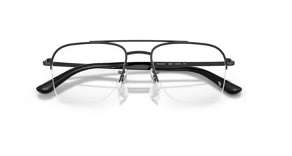 Ray-Ban RX6546I Aviator Eyeglasses in Clear / Black, detail view