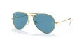 Ray-Ban RB3025 Aviator Sunglasses in Blue/Gold, angle view