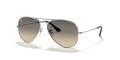 Ray-Ban RB3025 Aviator Sunglasses in Grey Gradient/Silver, angle view
