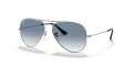 Ray-Ban RB3025 Aviator Sunglasses in Gradient Light Blue/Silver, angle view