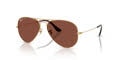 Ray-Ban RB3025 Aviator Sunglasses in Red/Arista Gold, angle view