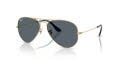 Ray-Ban RB3025 Aviator Sunglasses in Blue Vintage Gradient Black/Arista Gold, angle view