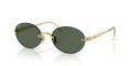 Ray-Ban RB3929 Oval Sunglasses in Dark Green / Arista Gold, angle view