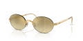 Ray-Ban RB3929 Oval Sunglasses in Brown Mirror Gold Gradient / Arista Gold, angle view