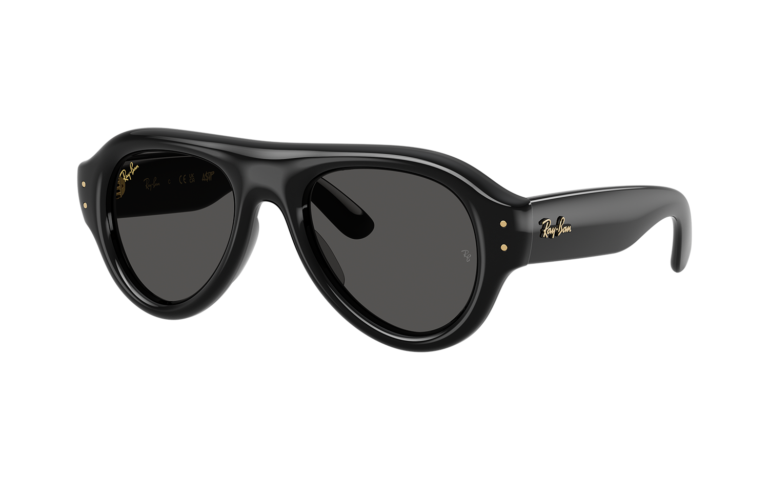 Ray-Ban RB4925 Aviator Sunglasses in Ultra Black / Black, front view