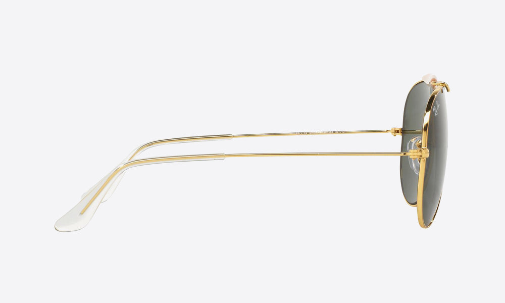 Ray-Ban RB3129I Aviator Sunglasses in Green/Gold, side view