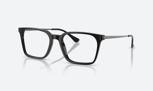 Ray-Ban RX5452 Square Eyeglasses in Black, angle view