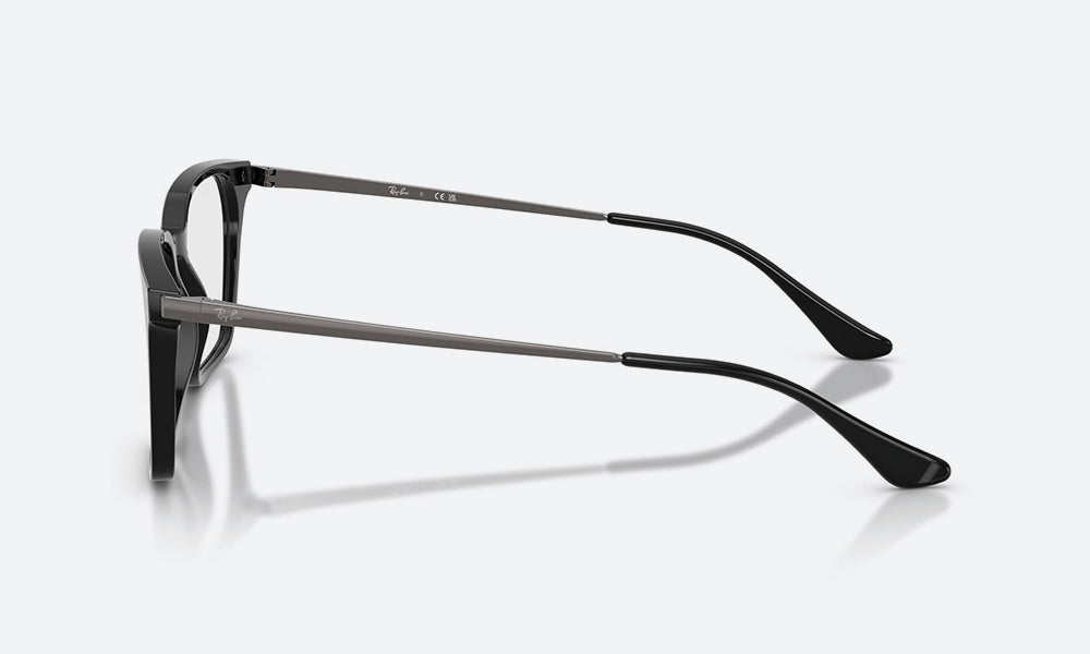 Ray-Ban RX5452 Square Eyeglasses in Black, side view