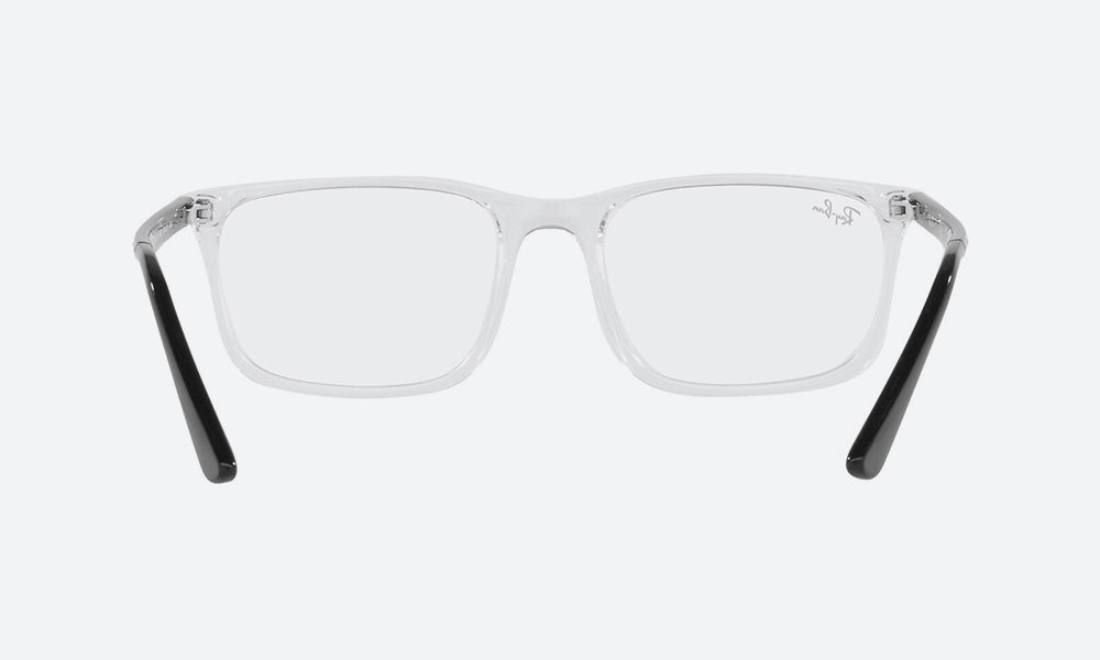 Ray-Ban RX7170I Rectangle Eyeglasses in White, back view