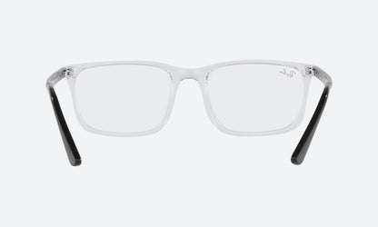 Ray-Ban RX7170I Rectangle Eyeglasses in White, back view