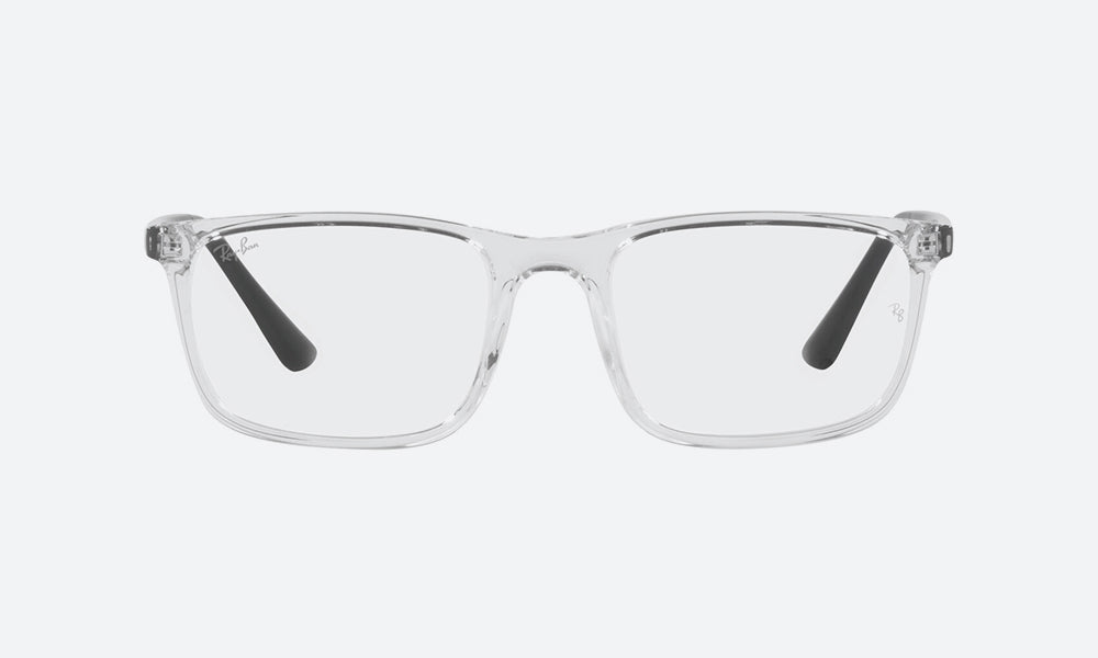 Ray-Ban RX7170I Rectangle Eyeglasses in White, front view
