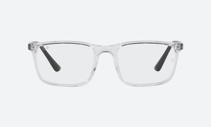 Ray-Ban RX7170I Rectangle Eyeglasses in White, front view