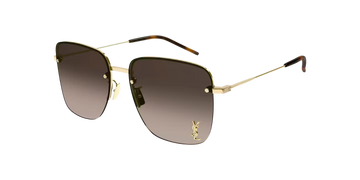 BROWN GRADIENT LENSES WITH SHINY GOLD FRAME