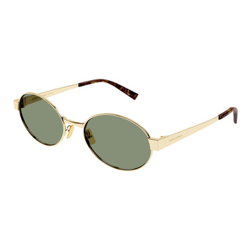 SOLID GREEN LENSES WITH GOLD FRAME