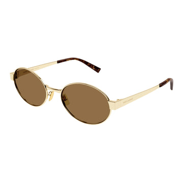 SOLID BROWN LENSES WITH GOLD FRAME
