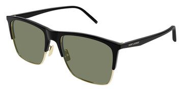 SOLID GREEN LENSES WITH BLACK GOLD FRAME
