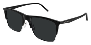 SOLID GRAY LENSES WITH BLACK SLIVER FRAME