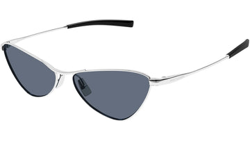 SOLID BLUE LENSES WITH SLIVER FRAME