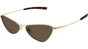 SOLID BROWN LENSES WITH GOLD FRAME