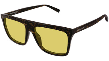 LIGHT YELLOW LENSES WITH SHINY DARK HAVANA FRAME
