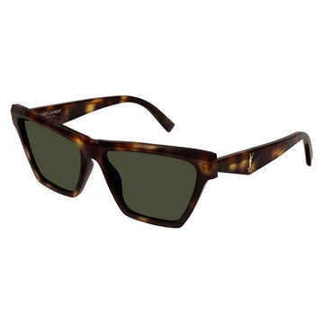 SOLID GREEN LENSES WITH HAVANA FRAME