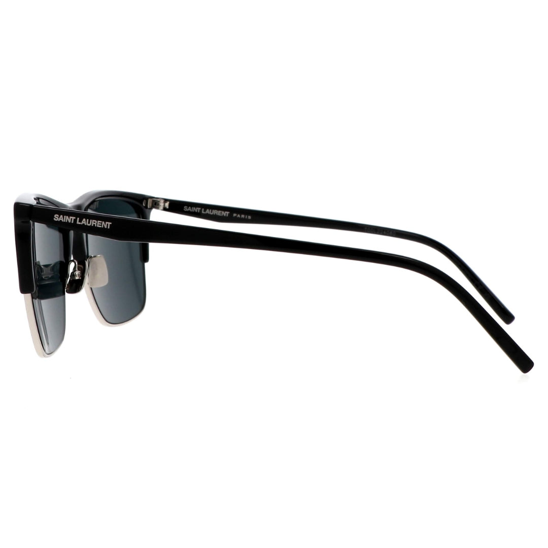 Saint Laurent SL768S Rectangle Sunglasses in Brown Havana, side view