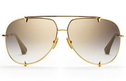 DITA TALON Aviator Sunglasses in Grey Gradient - Gold Flash / 18K Gold, front view