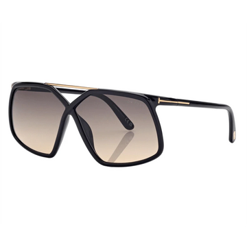GRAY BROWN GRADIENT LENSES WITH BLACK FRAME