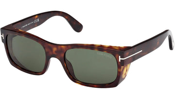 SOLID GREEN LENSES WITH DARK HAVANA FRAME