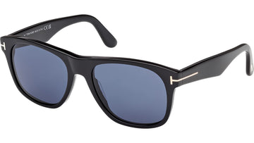 SOLID BLUE LENSES WITH SHINY BLACK FRAME