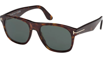 SOLID GREEN LENSES WITH DARK HAVANA FRAME