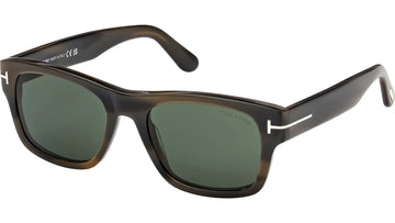 SOLID GREEN LENSES WITH COLOURED HAVANA FRAME