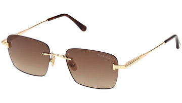 BROWN GRADIENT LENSES WITH GOLD FRAME