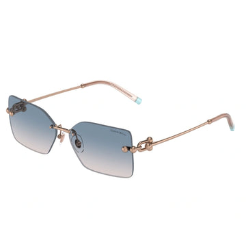 BLUE GRADIENT LENSES WITH ROSE GOLD FRAME