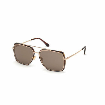 SOLID BROWN LENSES WITH GOLD FRAME