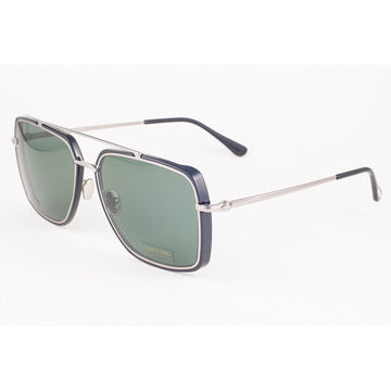 SOLID GREEN LENSES WITH SILVER FRAME