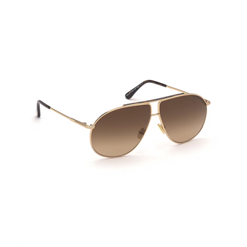 BROWN GRADIENT LENSES WITH GOLD FRAMR