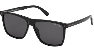 SOLID GRAY LENSES WITH BLACK FRAME