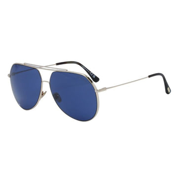 BLUE LENSES WITH LIGHT GOLD FRAME