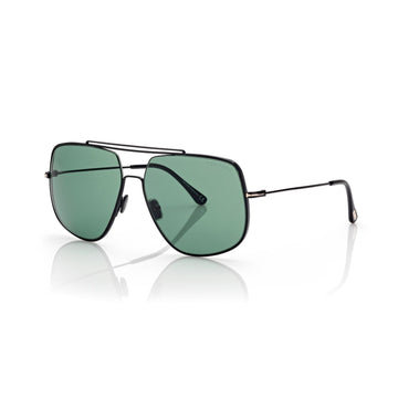 SOLID GREEN LENSES WITH BLACK FRAME