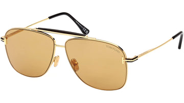 LIGHT YELLOW LENSES WITH GOLD FRAME