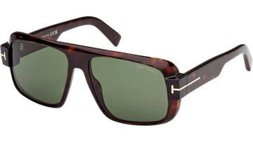 SOLID GREEN LENSES WITH HAVANA FRAME