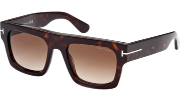 BROWN GRADIENT LENSES WITH DARK HAVANA FRAME