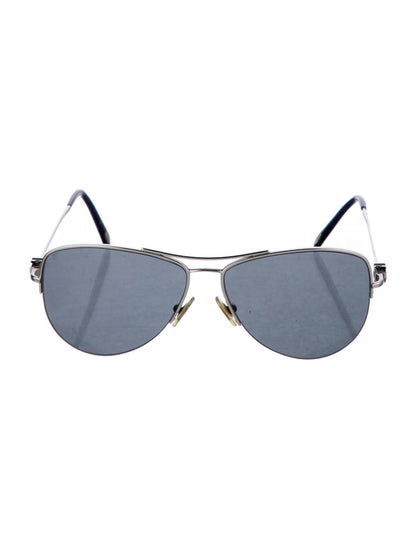 Tiffany & Co. TF3021 Aviator Sunglasses in Midnight Blue Gradient / Silver, front view