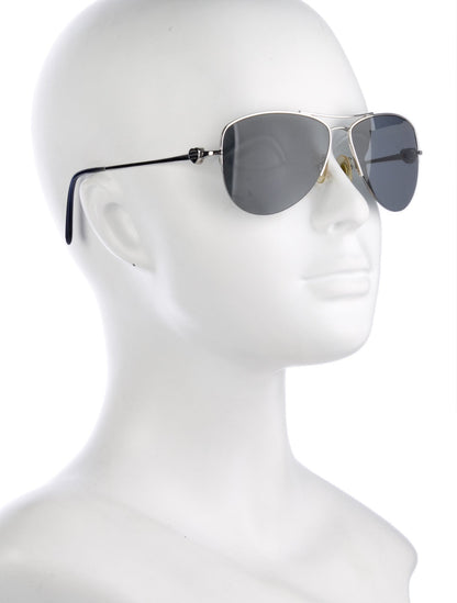 Tiffany & Co. TF3021 Aviator Sunglasses in Midnight Blue Gradient / Silver, back view