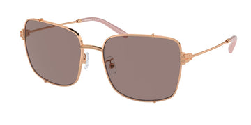 LIGHT PURPLE BROWN LENSES WITH ROSE GOLD FRAME
