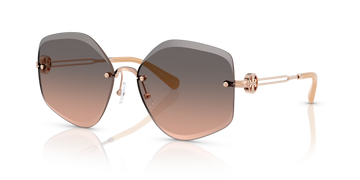 LIGHT BROWN GRADIENT GRAY LENSES WITH GOLD FRAME